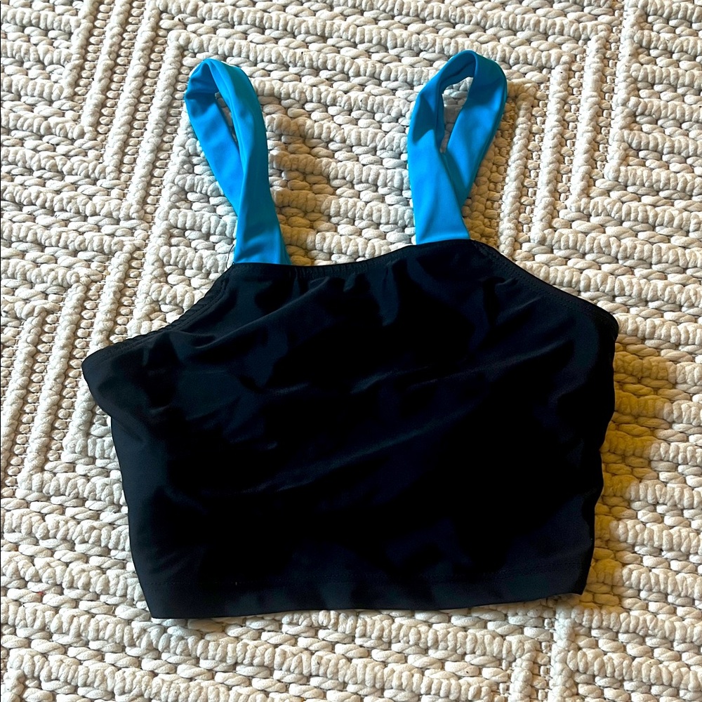 Black and Blue Crop Top